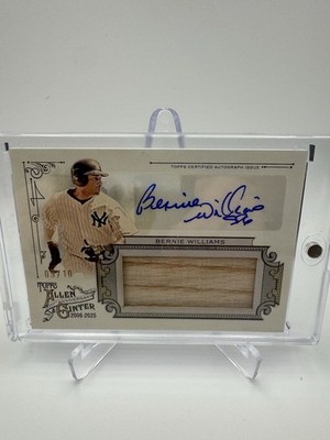 2025 Topps Allen & Ginter Bernie Williams Bat Relic Autograph Auto 09/10 AGAR-BW