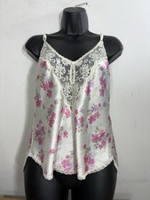 Vintage Maidenform Camisole Lingerie Top Women's Size 36 Satin Floral