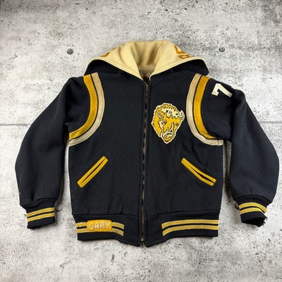 True Vintage Varsity Jacket W/Sailors Collar Beachwood Bison 1973 Size 42 Large