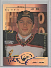 Patrik Stefan 1999/2000 Upper Deck SPX Autograph Rookie #0012/1999