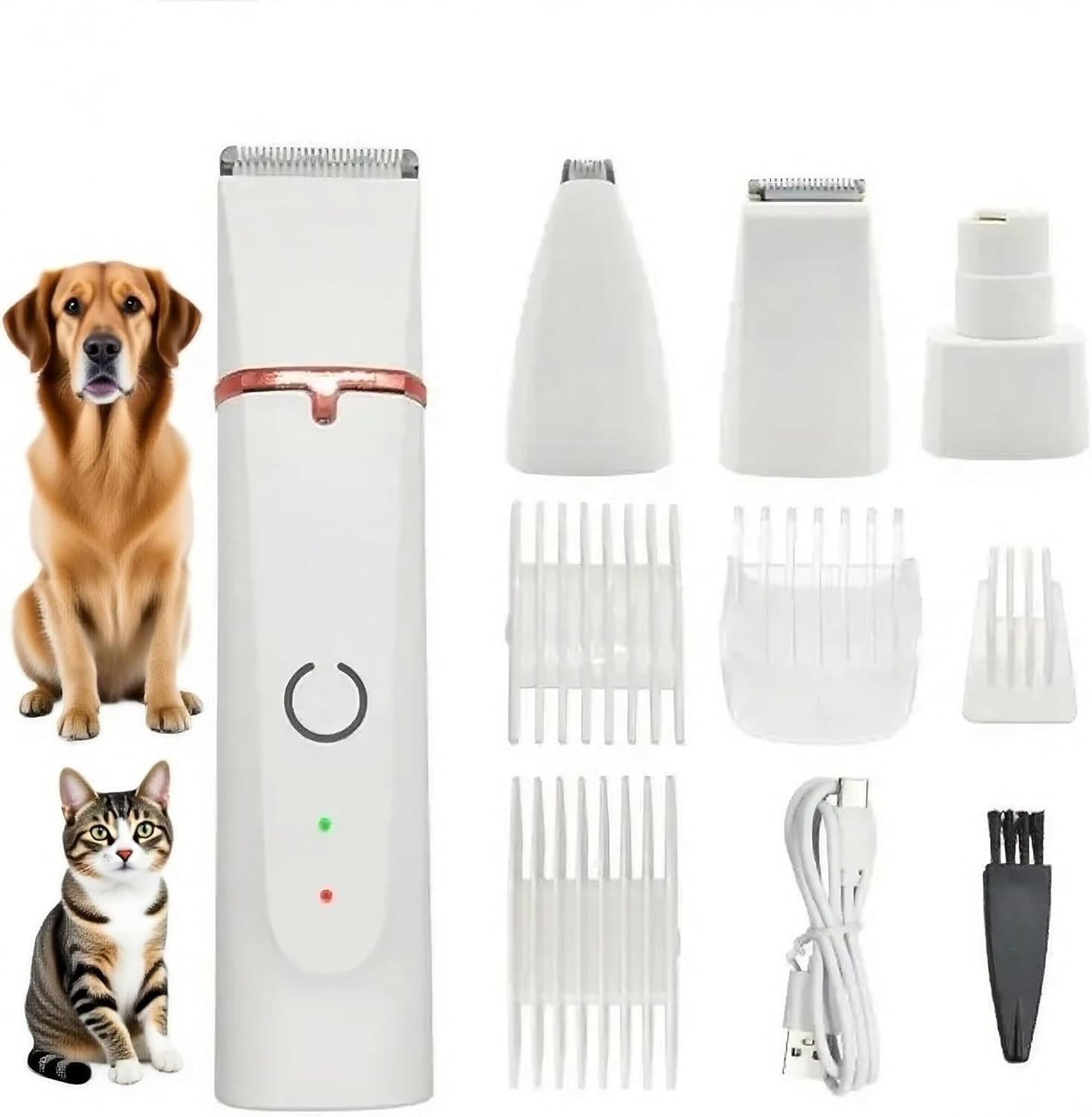 Dog Paw Fur Trimmer Low Noise Cordless Electric Pet Hair Clippers for Cat & Dogs