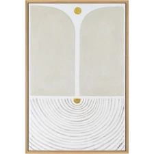 Renwil OL2057 Martia Soft Beige and White Oak Canvas Art