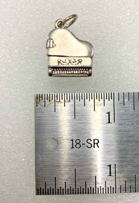 925 Sterling Silver 3D Grand Piano Charm - 868122