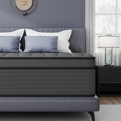 14 Inch King Size Mattress In a Box Gel Memory Foam Hybrid Spring Medium Firm