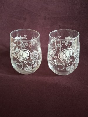 2 x J2O Premium Saft Getränke Gläser Becher Obst Design