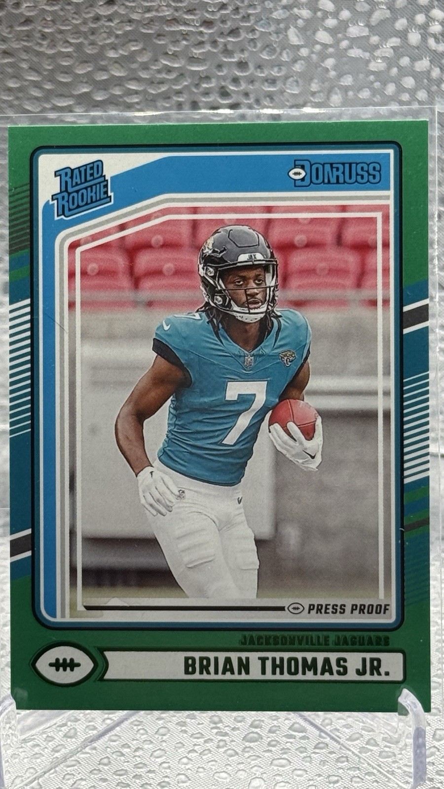 2024 Donruss #313 Brian Thomas Jr. Press Proof Green RC Jacksonville Jaguars