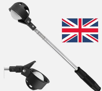 2m Teleskop Pocket Golfball Pick-Up Compact Retriever Automatic Lock Scoop