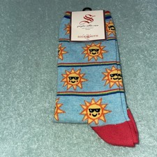 Socksmith Crew Socks Sunnies Novelty Footwear Fits Shoe Size 5 - 10.5 New