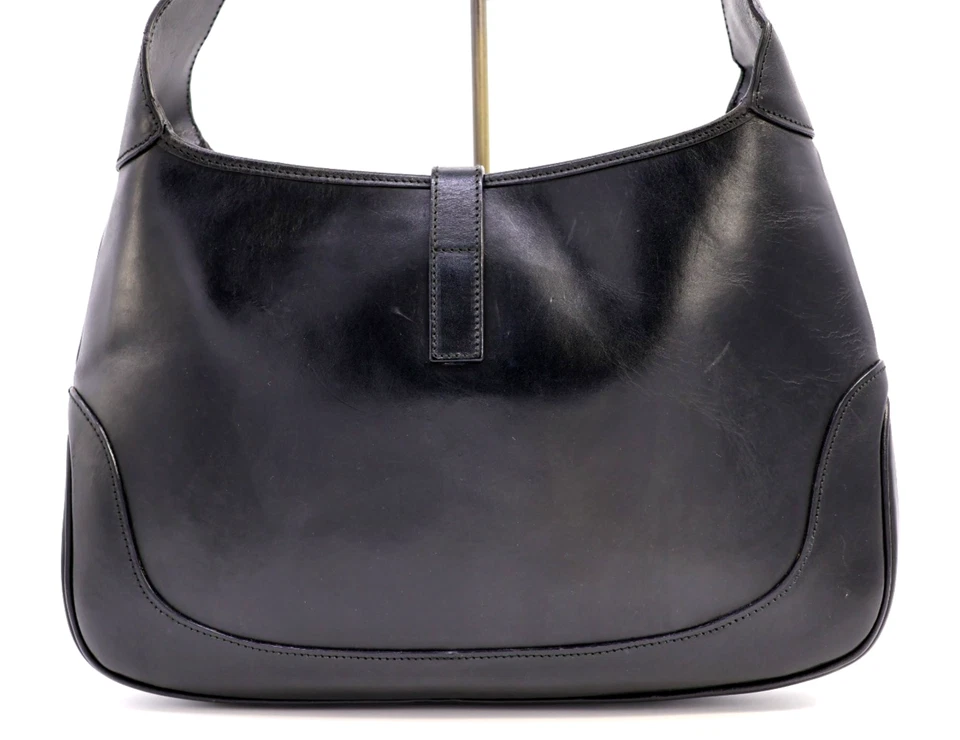Gucci Jackie Medium Bag Shoulder Bag Handbag Purse 3306 Leather Black Authentic - Image 4 of 4