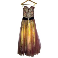 Jovani Multicolor Strapless Prom Dress, 2012 Edition, Y2K