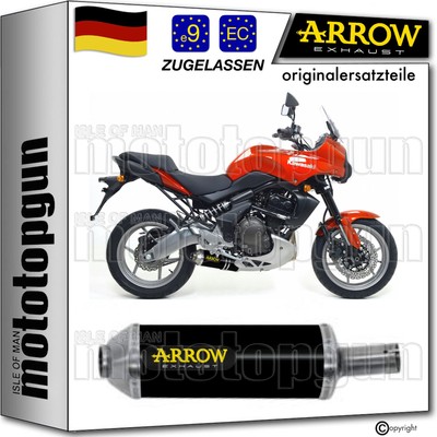 auspuff zugelassen schwarz maxi arrow fur kawasaki versys 650 2013 13 2014 14