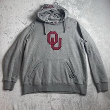 Oklahoma Sooners Sweatshirt Mens Large Gray Nike Hoodie Player Issue 31 OU Hit