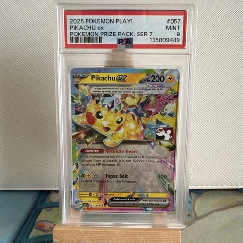 Pokemon TCG - Pikachu EX - 057/191 - Prize Pack STAMPED - LOW POP - PSA 9