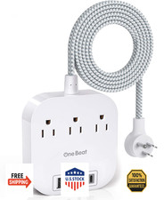 One Beat Power Strip: 3 Outlets, 4 USB C Ports 22.5W/4.5A Desktop Charger