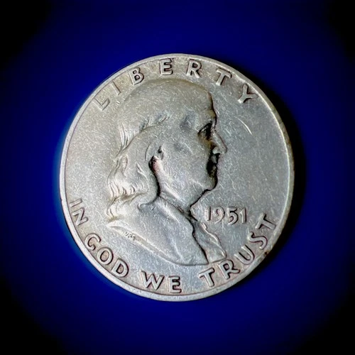1951-S Franklin Half Dollar Brilliant XF/AU 💥💥💥