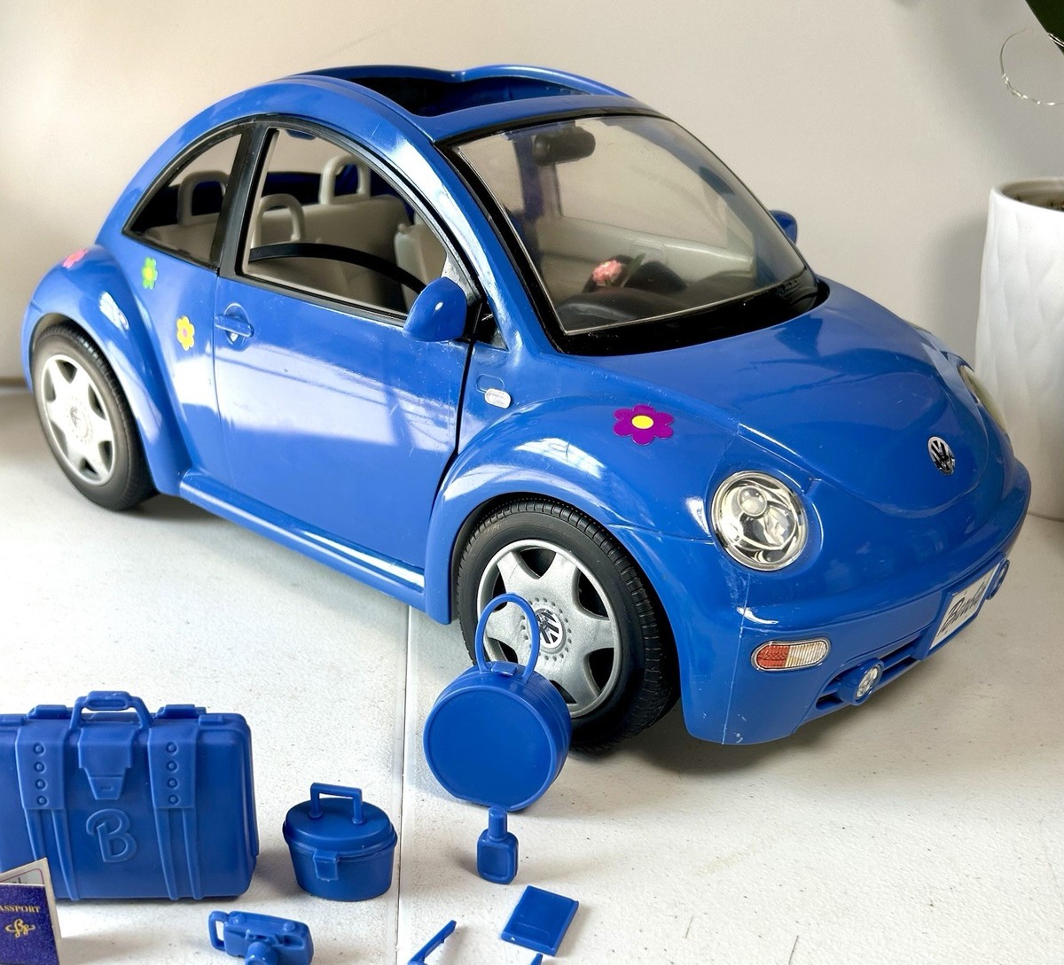 Vintage Barbie Volkswagen New Beetle VW Royal Blue, Mattel, Mint