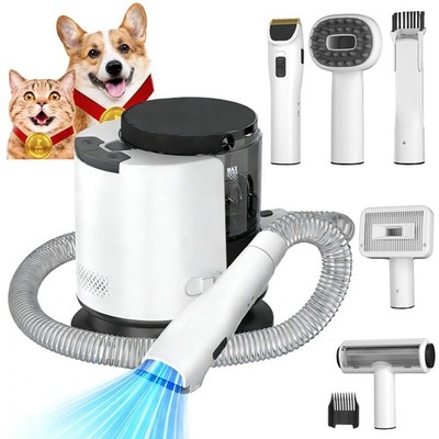Pet Grooming Vacuum with 5 Grooming Tools, 12000Pa Suction Power, 1.5L Dust Cup