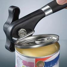 1 pc Plastic Hand Actuated Safety Can Opener Easy Grip Side Cut Kitchen Tool