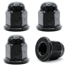 Retainer Nuts/Screws for Volvo S60 License Plates (Set of 4, Black, Rear)