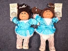 Cabbage Patch Kids Twins Dolls w/ Birth Certificates Matching Outfit Vintage Set