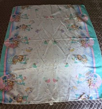 Riegel Vtg 100 Cotton Baby Receiving Blanket Sleeping Teddy Bears Read Below