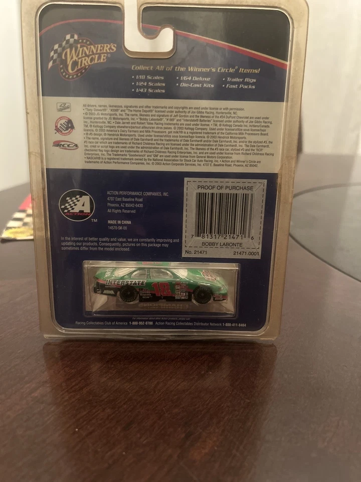 Winners Circle 2000 Champion Bobby Labonte Decade Of Champions Nascar #18 NEW - Image 2 of 3