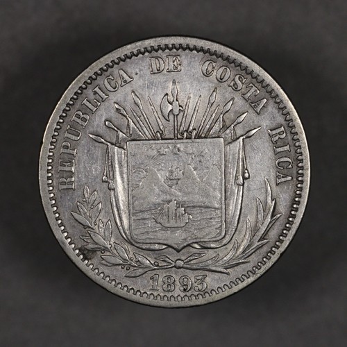 1893 Costa Rica Silver 25 Centavos