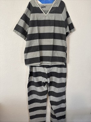 Authentic Uniform Jail Inmate Prison Stripes 2XL TCI Brand USA