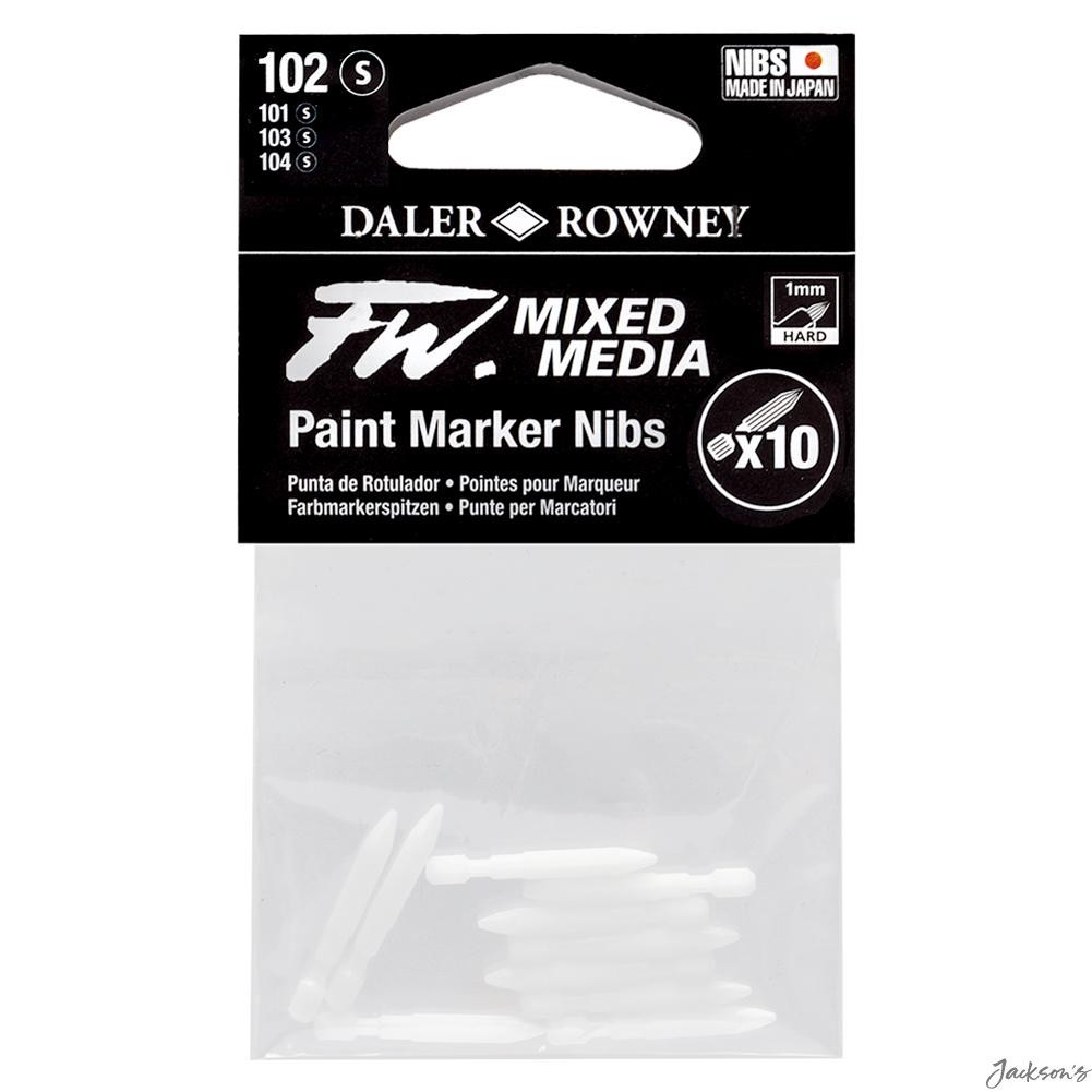 Daler-Rowney FW Mixed Media Paint Marker Nibs Hard Point 1mm Pack Of 10