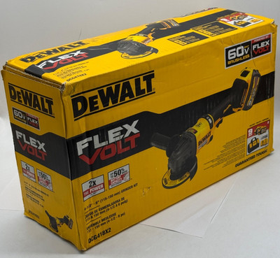 DeWALT 60V MAX 4-1/2-6''Angle Grinder Kickback Brakes 2 battery FLEXVOLT DCG418X2
