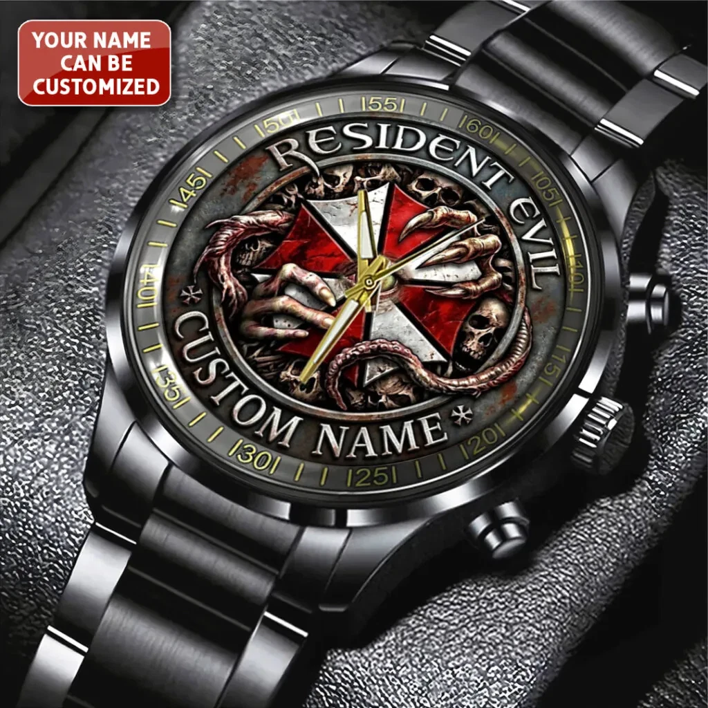 Resident Evil Black Stainless Steel Watch