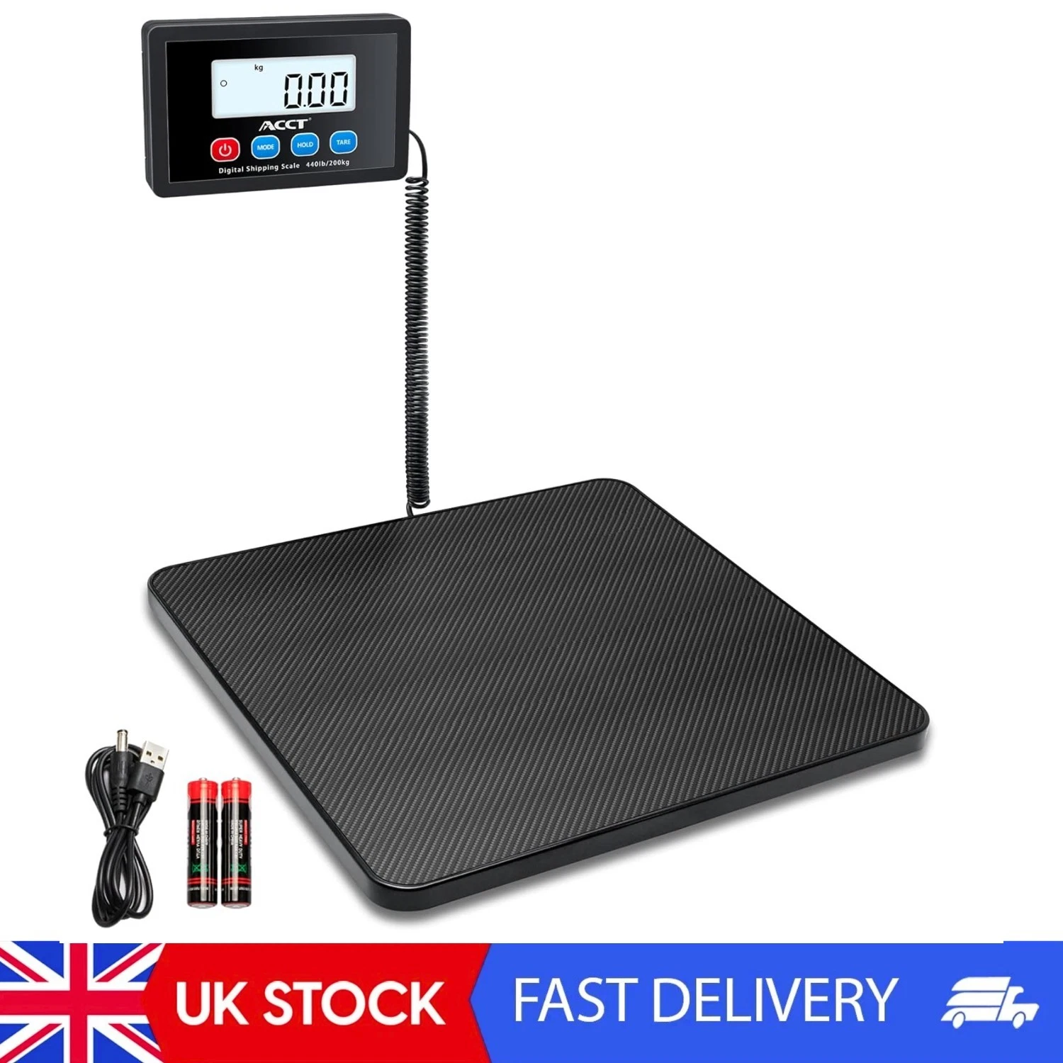 Postage Scale 440lb, Mail Scale, Digital Postal Scale With Hold/Tare Function,