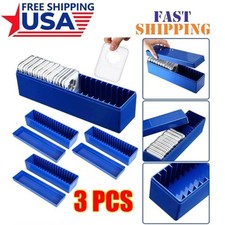 3 Plastic Coin Storage Box Case 20 Slab Coin Holder Tray for PCGS NGC PCCB PMGab