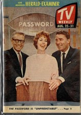 AUGUST 1963 TV WEEKLY   LOS ANGELES HERALD-EXAMINER  PASSWORD "UNPRDICTABLE"