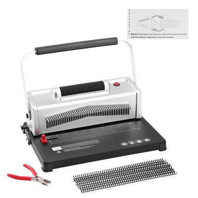Uimoso Coil Spiral Binding Machine Book Maker Electric w/ 100 Binding Spines