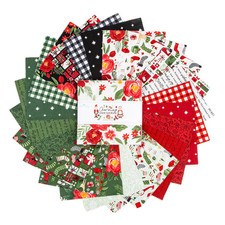 Charm Pack 5" Stacker 42pc Riley Blake  Charming Christmas" by Kelsy Carlson