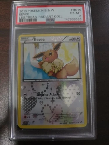 Eevee Legendary Treasures Radiant Collection #RC14 PSA 6