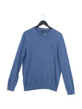 Crew Clothing Men's Jumper M Blue 100 Cotton Crew Neck Pullover