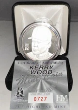 KERRY WOOD Highland Mint 1 troy oz .999 fine silver #0727 of 5000