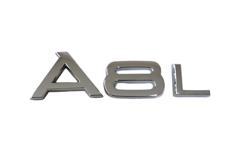 CHROME FIT AUDI A8L REAR TRUNK EMBLEM BADGE NAMEPLATE DECAL LETTER NUMBER NEW