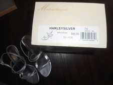 Michaelangelo Strappy Heels Women's 7.5 Harley Sliver Wedding/Prom Shoes EUC