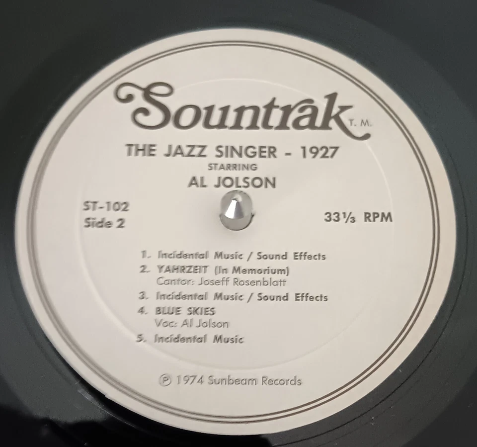 Al Jolson – The Jazz Singer (1927) – 1974 doble LP discos excelente, portada en muy buen estado+ Foto 2 de 3