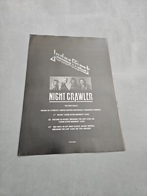 TPEEP167 MAGAZINE ADVERT 11X8'' JUDAS PRIEST - NIGHT CRAWLER 