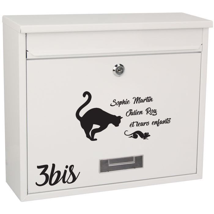 Lot De 3 Stickers Pour Boîte Aux Lettres – Motif Chat 30x30cm – ADS