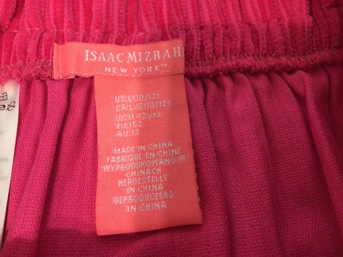 Isaac Mizrahi Kids Collection Pink Corduroy Cotton Skirt Girls Size 10/12 Large - Picture 3 of 6