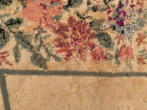 Vintage French Style Aubusson Rug Needlepoint Handmade Rug 3x5 ft Free Ship - Picture 11 of 11