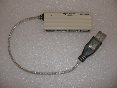 Delock 4-Port USB Hub - 4x USB 2.0 Type A - 480Mbit/s (87445)