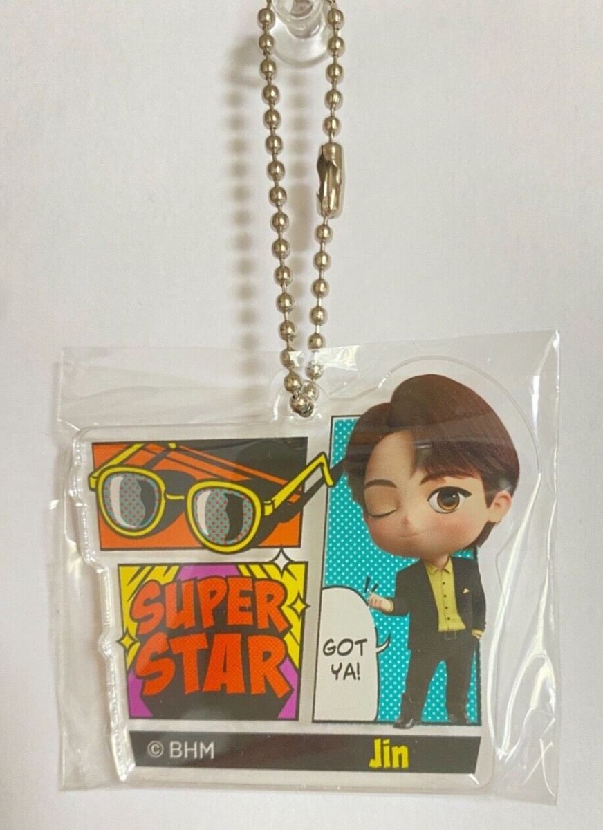 Jin BTS TinyTAN Acrylic Keychain Japanese Rare Deformed Super Star