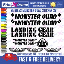 MONSTER QUAD BMX Vinyl Decals, Stickers, Bike Cycling, SE BIKES LANDING GEAR