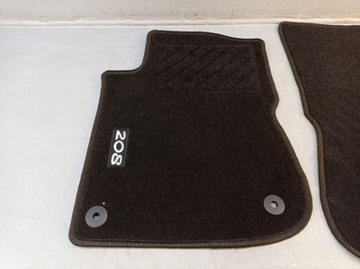 Tapis Moquette Peugeot 208 4 Pièces D'origine - Référence 1606631780, Noir, Neuf